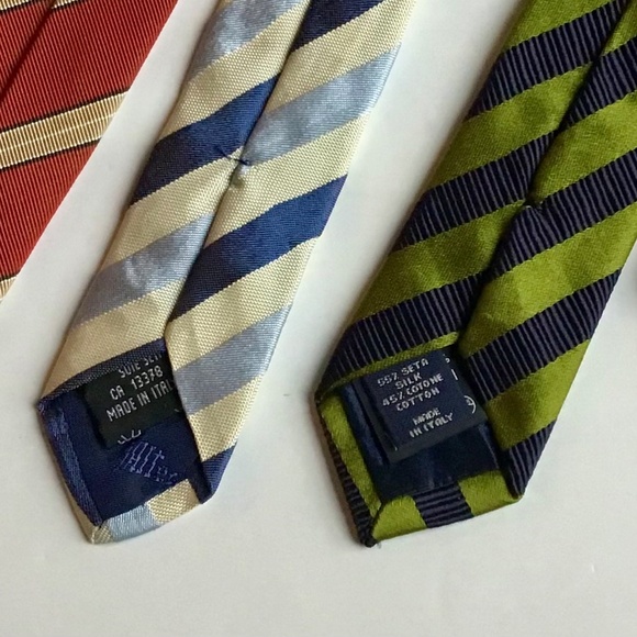 4 striped Altea Milano all silk ties made in Italy 🇮🇹 - Picture 2 of 6
